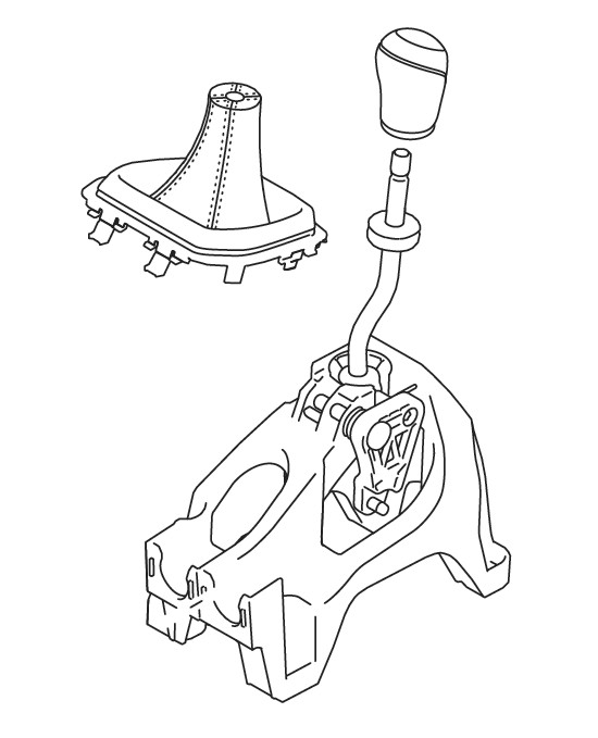 LEVER ASSEMBLY GEAR SHIFT CONTROL (CHROME/BLACK)