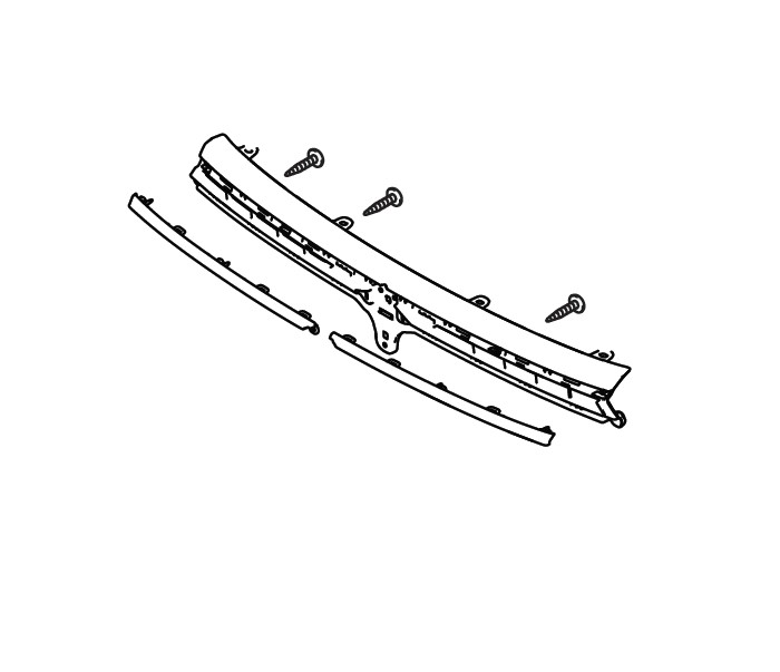 GRILLEFRONT BUMPER UPPER (CHROME/BLACK)