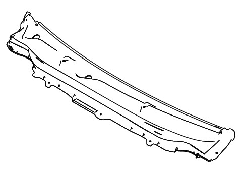 GARNISH COWL TOP CENTER (BLACK)