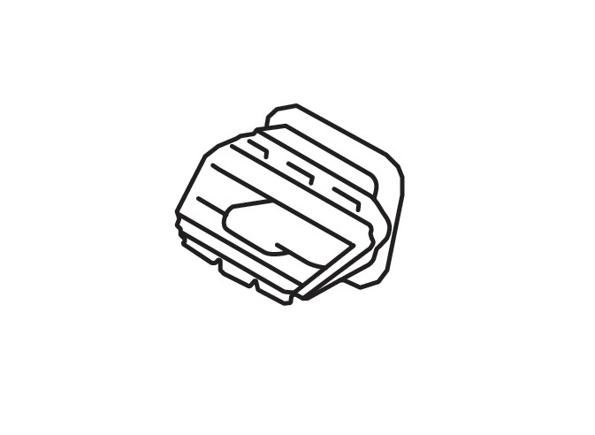 LOUVER CENTER VENTILATOR RIGHT HAND SIDE (BLACK/CHROME)