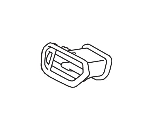 LOUVER SIDE VENTILATOR LEFT HAND SIDE (BLACK/CHROME)