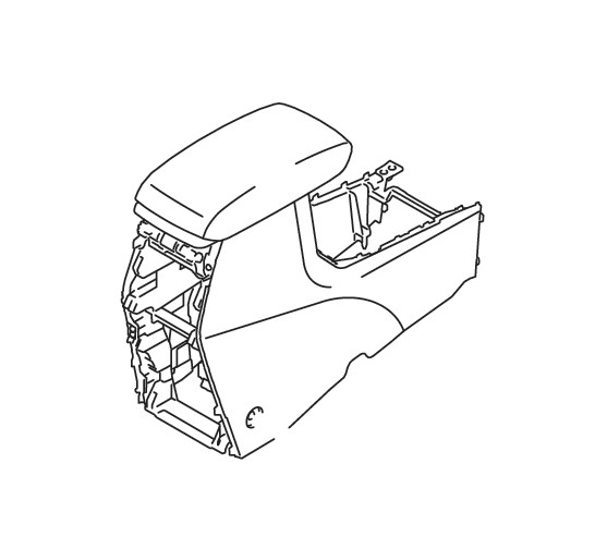 BOX FLOOR CONSOLE REAR (BLACK)