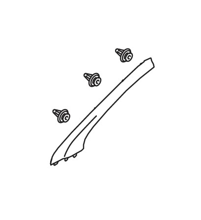 TRIM FRONT PILLAR LEFT HAND SIDE (GRAY)