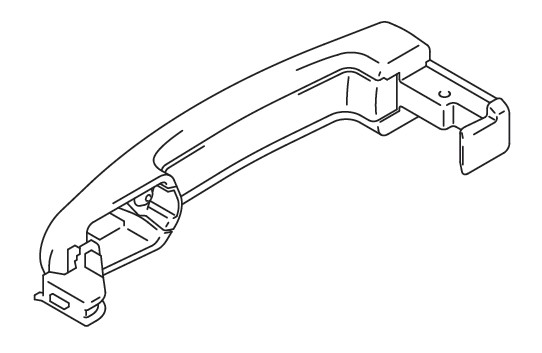 HANDLE SETFRONT DOOR OUT LEFT HAND SIDE (BLACK)