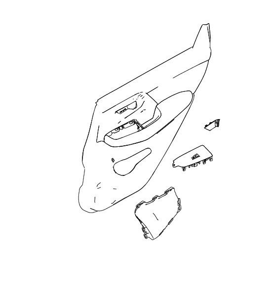 TRIM FRONT DOOR LEFT HAND SIDE (CHROME/BLACK)