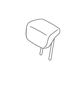 HEADRESTRAINT ASSEMBLYREAR CENTER (BLACK)