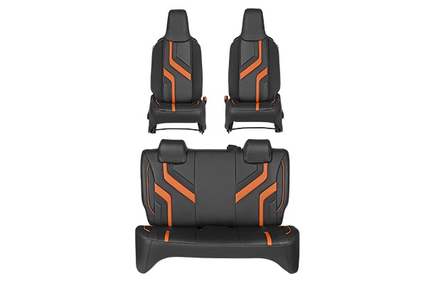 Sunset Orange Wave Flow Finish Seat Cover | Alto K10
