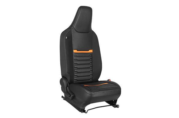 Sunset Orange Grooves Finish Seat Cover | Alto K10