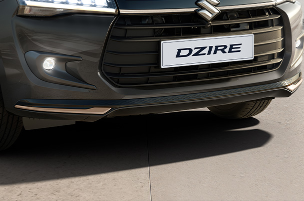 Front Underbody Spoiler - Midnight Black + Copper Insert | New Dzire