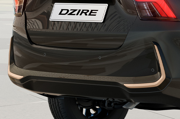 Rear Underbody Spoiler - Midnight Black + Copper Insert | New Dzire