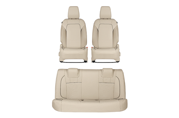 Premium Bevel Silver Highlight Seat Cover (L) | New Dzire