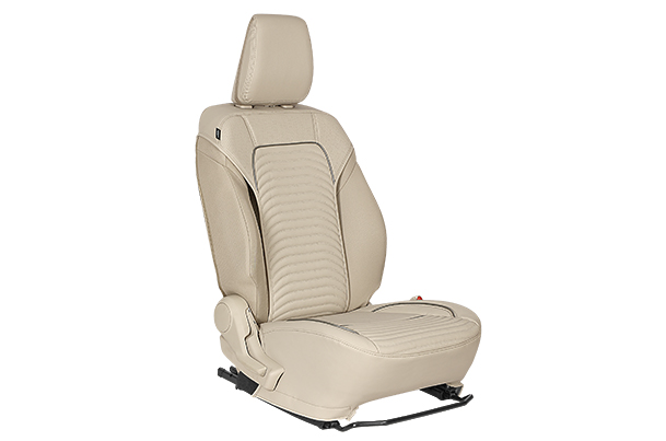 Premium Bevel Silver Highlight Seat Cover (L) | New Dzire