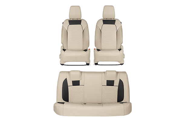 Premium Bevel Black Highlight Seat Cover (L) | New Dzire