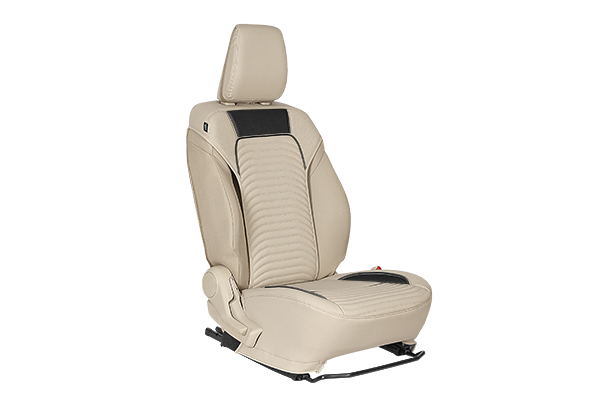 Premium Bevel Black Highlight Seat Cover (L) | New Dzire