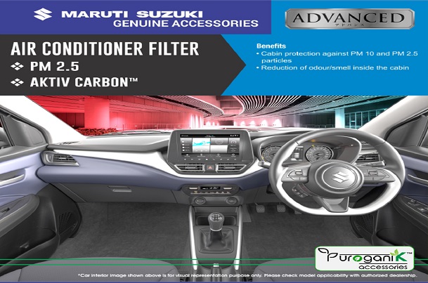 Cabin Air Filter - Activated Carbon (Swift, Baleno, Fronx, Ertiga, XL6)