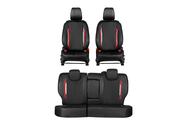 Seat Cover Urban Drift Red Highlight | Brezza (Z+,Z,V Variant)