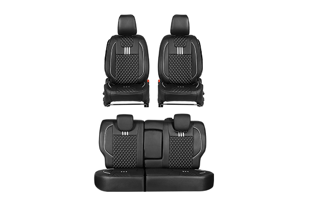 Seat Cover Triad Lining Silver Finish | Brezza (Z+,Z,V Variant)