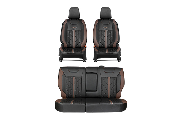 Seat Cover Premium Expedition Brown Finish  | Brezza  (Z+,Z,V Variant)