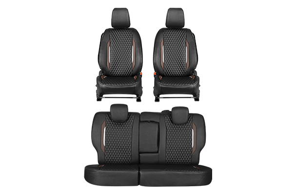 Seat Cover Premium Brown Finish Prism | Brezza ( Z+,Z,V Variant)