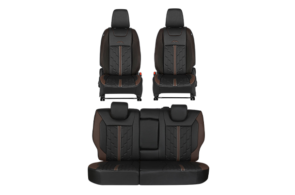 Premium Expedition Brown Finish Seat Cover - L | Brezza