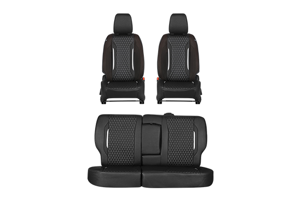 Premium Silver Finish Prism Seat Cover - L | Brezza