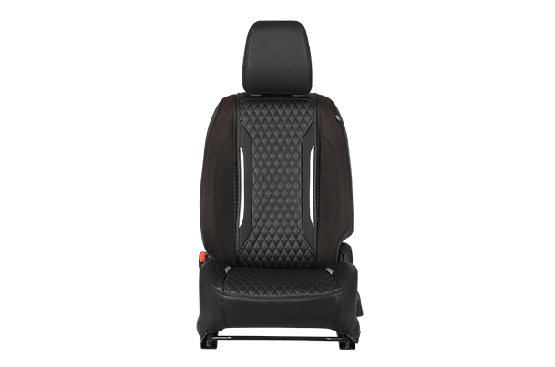 Premium Silver Finish Prism Seat Cover - L | Brezza