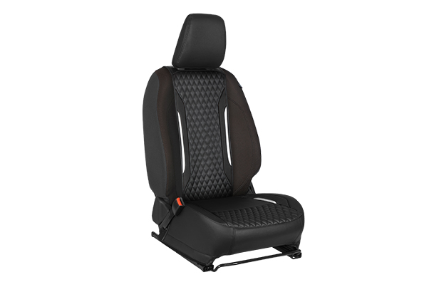 Premium Silver Finish Prism Seat Cover - L | Brezza