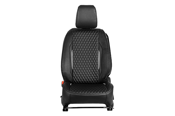 Seat Cover Premium Silver Finish Prism | Brezza (L Variant)