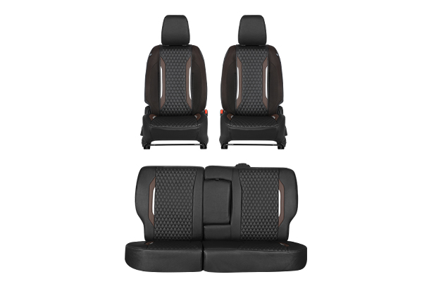 Premium Brown Finish Prism Seat Cover - L | Brezza