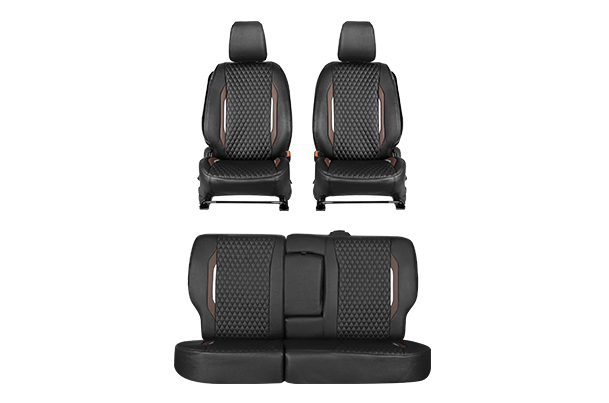 Seat Cover Premium Brown Finish Prism | Brezza (L Variant)
