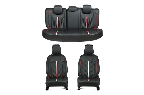 Cross-Country Red Dash Finish Sleeve Seat Cover | Fronx (All Variants)