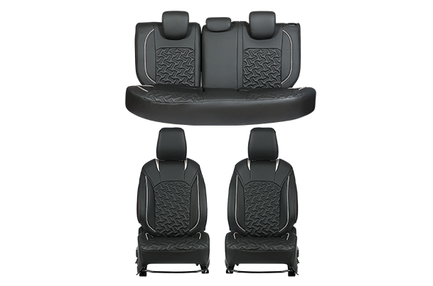 Crystal Cross Silver Finish Sleeve Seat Cover | Fronx (All Variants)