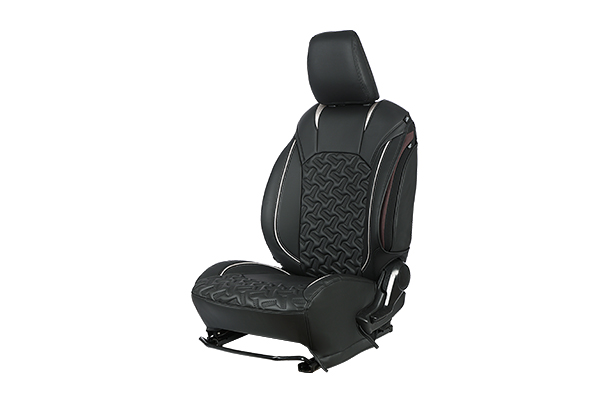 Crystal Cross Silver Finish Sleeve Seat Cover  | Fronx (All Variants)