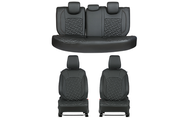 Crystal Cross Black Finish Sleeve Seat Cover | Fronx (All Variants)