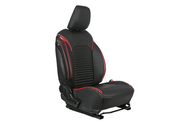 Power Scales Red Finish Sleeve Seat Cover | Fronx (All Variants)