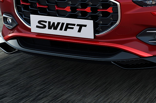 Front Bumper Garnish - Sizzling Red| New Swift
