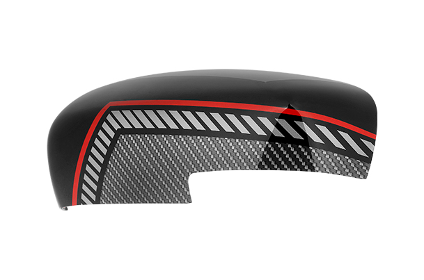 ORVM Auto Cover - Carbon Sprint - Grey Stripes (Winker)| New Swift (Z+/Z/V)