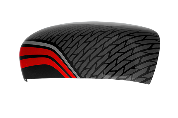 ORVM Manual Cover - Black Circuit - Red Stripes (W/O Winker)| New Swift (L)