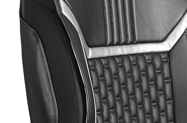 Bold Glamour Silver Highlight Seat Cover | New Swift (Z+/ Z Variant)