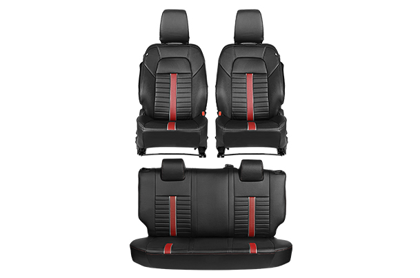 Red Sprint Groove Highlight Seat Cover | New Swift (V/ L Variant)