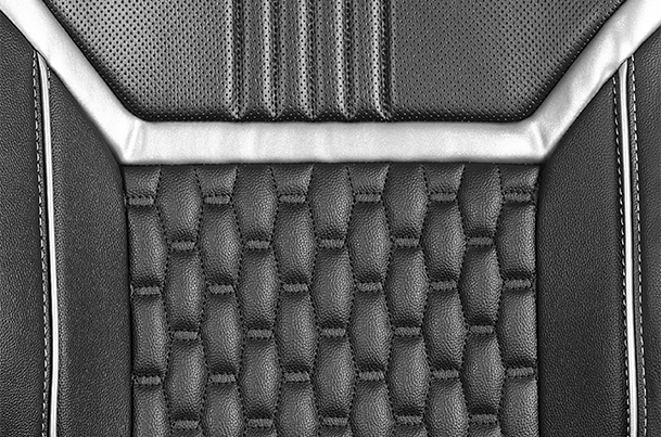 Bold Glamour Silver Highlight Seat Cover | New Swift (V/ L Variant)