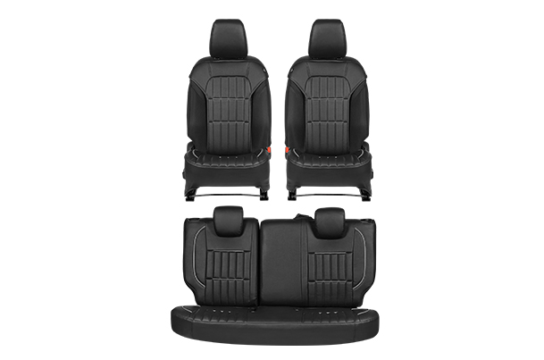 Seat Cover SAB - Premium Silver Jersey Highlight (Premium PU) | New Swift (Z+/ Z)