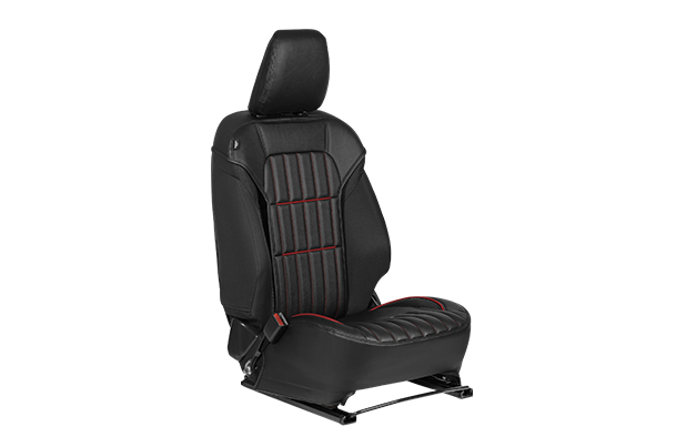 Seat Cover SAB - Premium Red Jersey Highlight (Premium PU) | New Swift (V/ L)