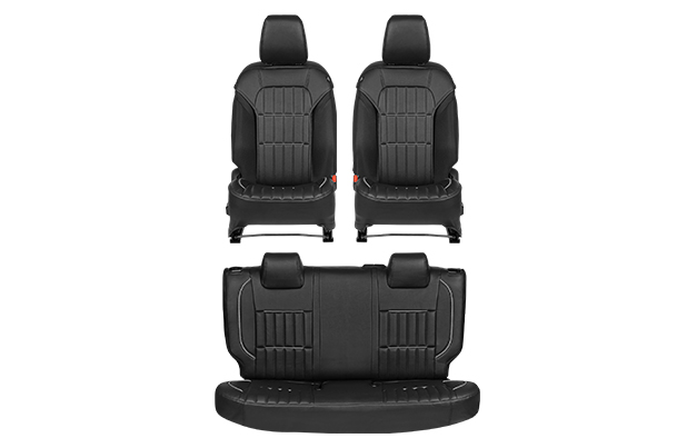 Seat Cover SAB - Premium Silver Jersey Highlight (Premium PU) | New Swift (V/ L)