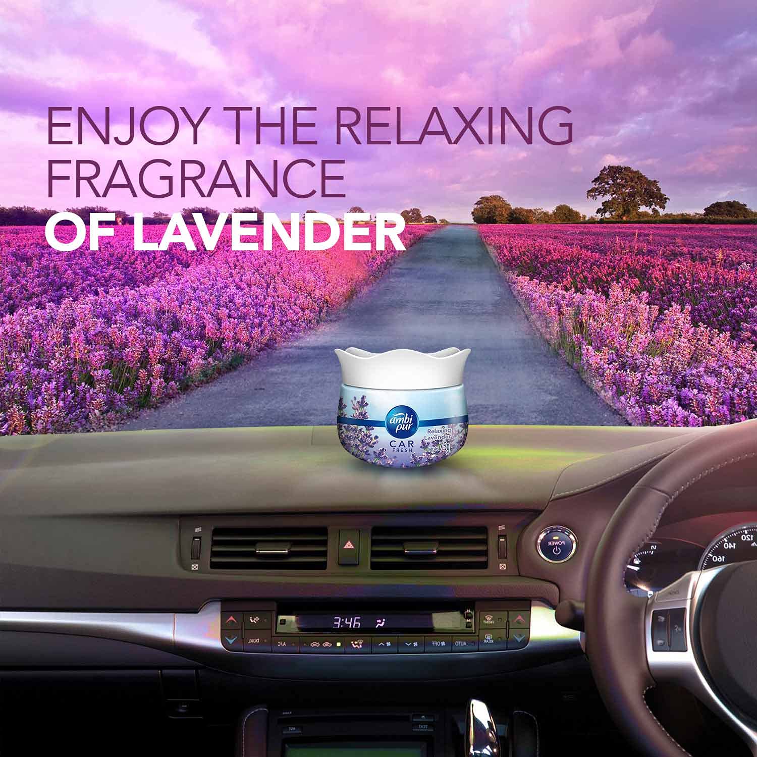 Ambi Pur Car Freshener Gel-Relaxing Lavender (75 g)