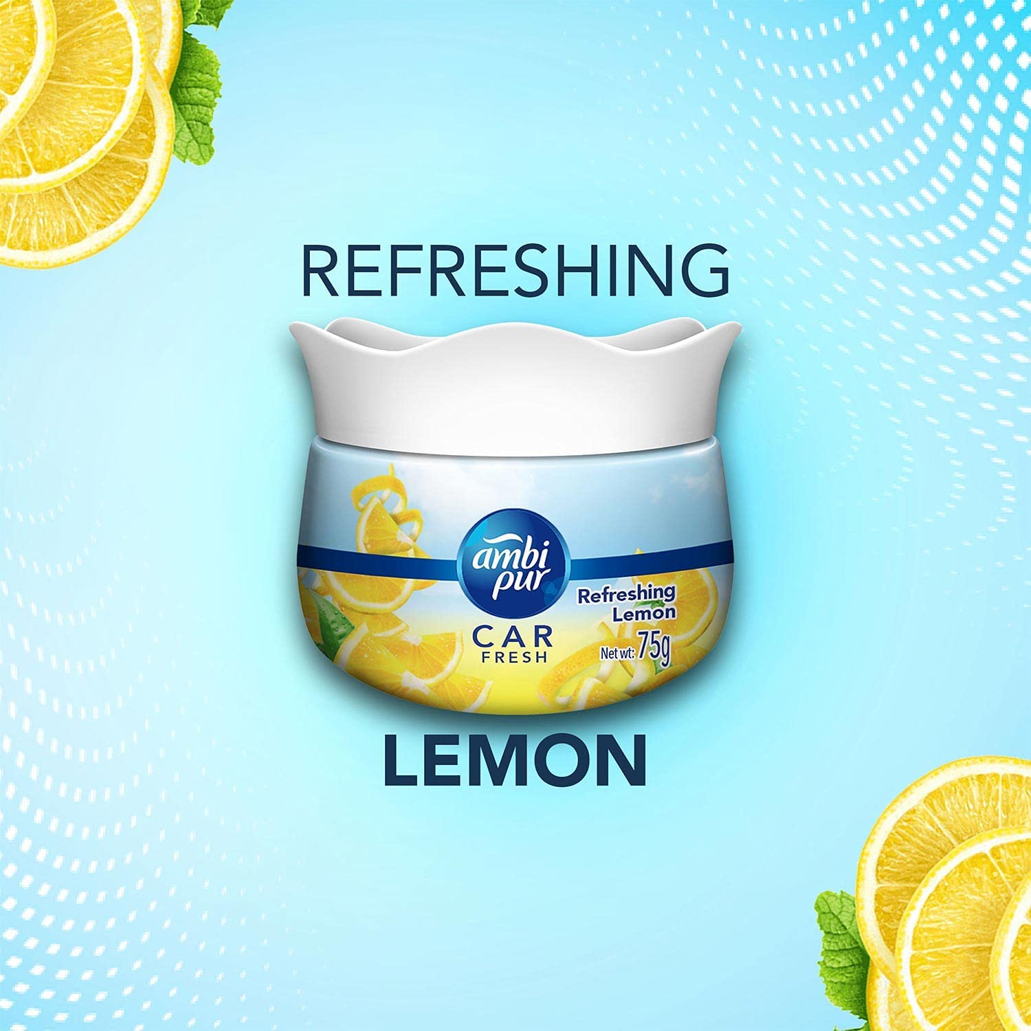 Ambi Pur Car Freshener Gel-Refreshing Lemon (75g)