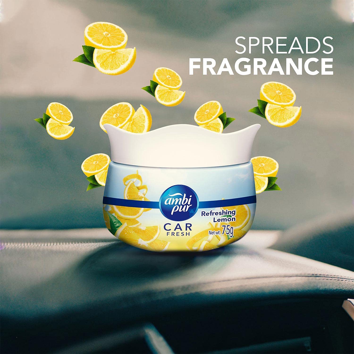 Ambi Pur Car Freshener Gel-Refreshing Lemon (75g)